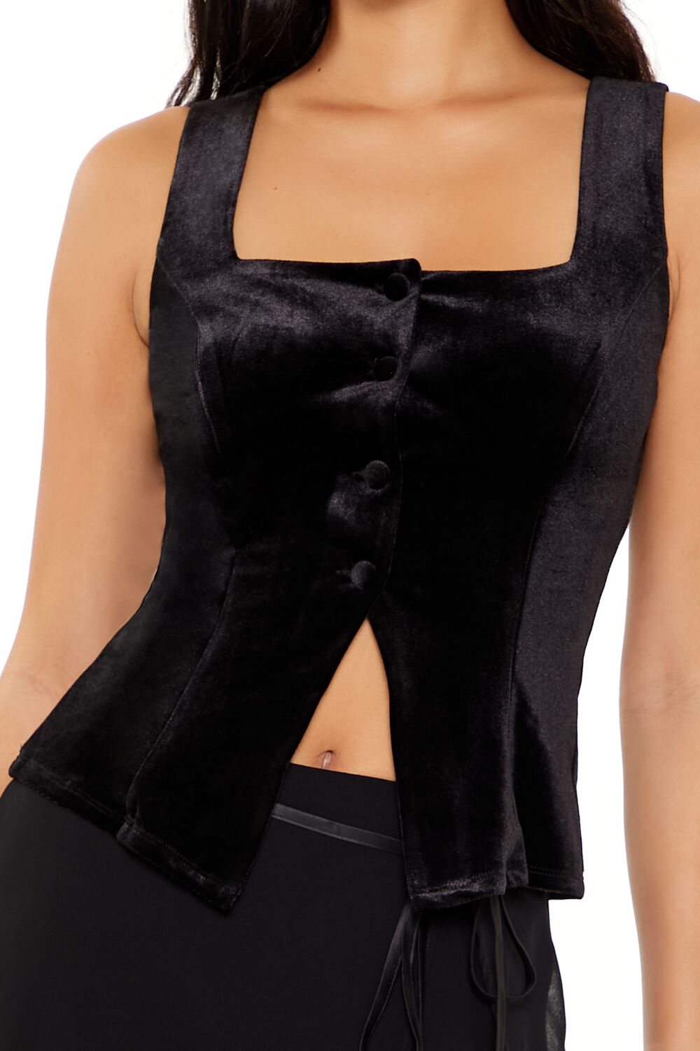 Velvet Button-Front Tank Top | Forever 21 Womens