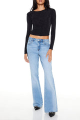 Glitter Knit Button-Up Crop Top | Forever 21 Womens