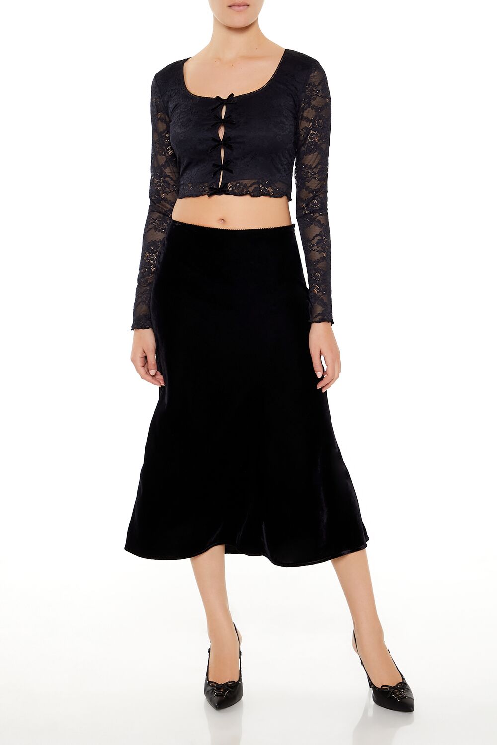 Lace Bow Crop Top | Forever 21 Womens