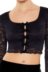 Lace Bow Crop Top | Forever 21 Womens
