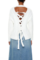 Lace-Back Cable Knit Sweater | Forever 21 Womens