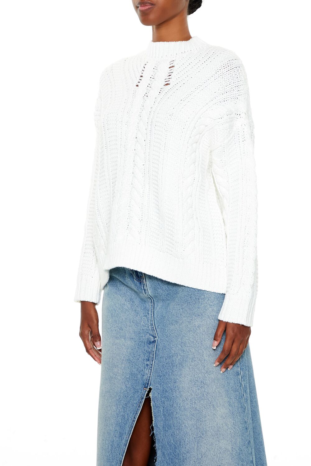 Lace-Back Cable Knit Sweater | Forever 21 Womens