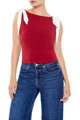 Sleeveless Satin Bow Top | Forever 21 Womens