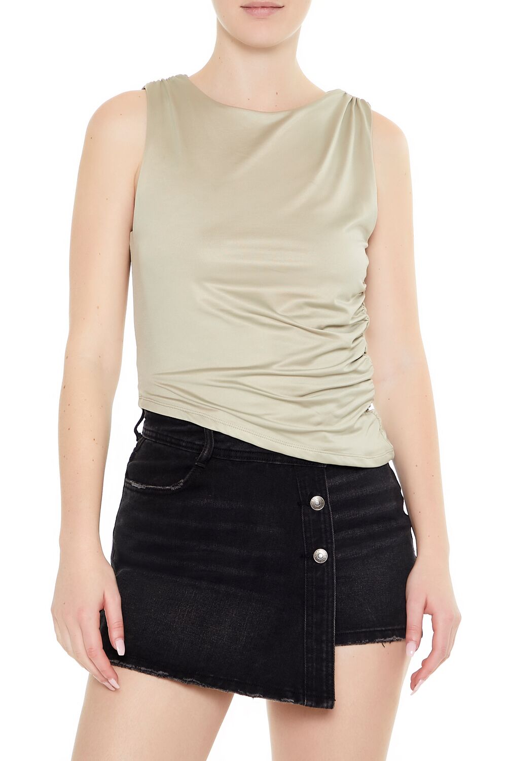 Contour Sculpt Asymmetrical Tank Top | Forever 21 Womens
