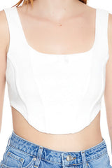 Corset Curved-Hem Crop Top | Forever 21 Womens