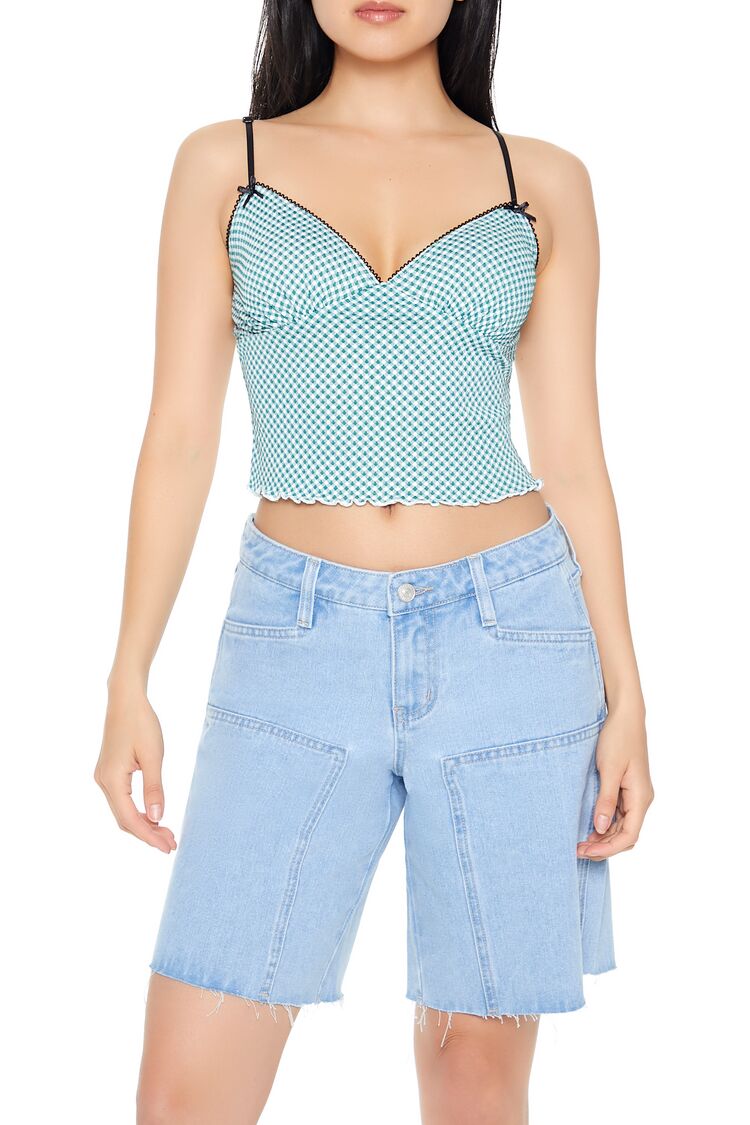 Gingham Plaid Cropped Cami | Forever 21 Womens