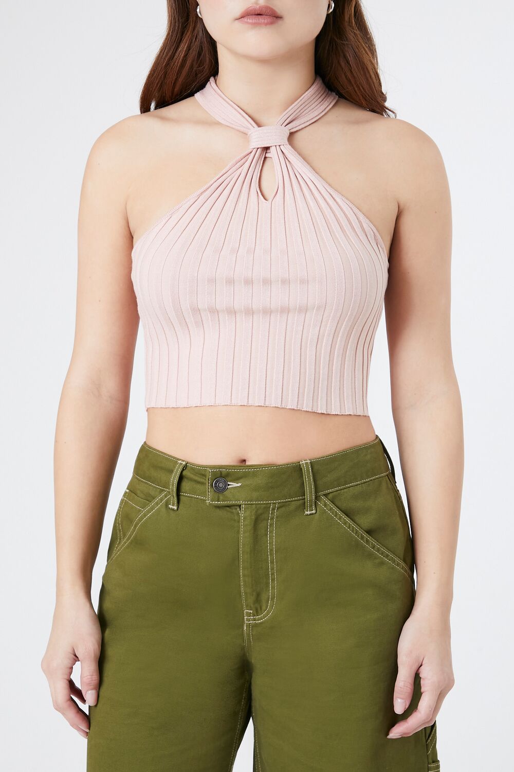 Ribbed Knit Halter Crop Top | Forever 21 Womens