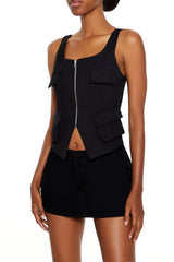 Cargo Split-Hem Crop Top | Forever 21 Womens