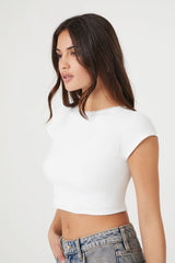 Seamless Lace-Trim Cropped Tee | Forever 21 Womens