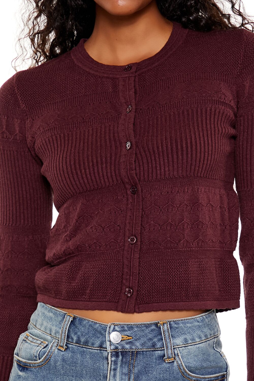 Mixed Knit Cardigan Sweater | Forever 21 Womens