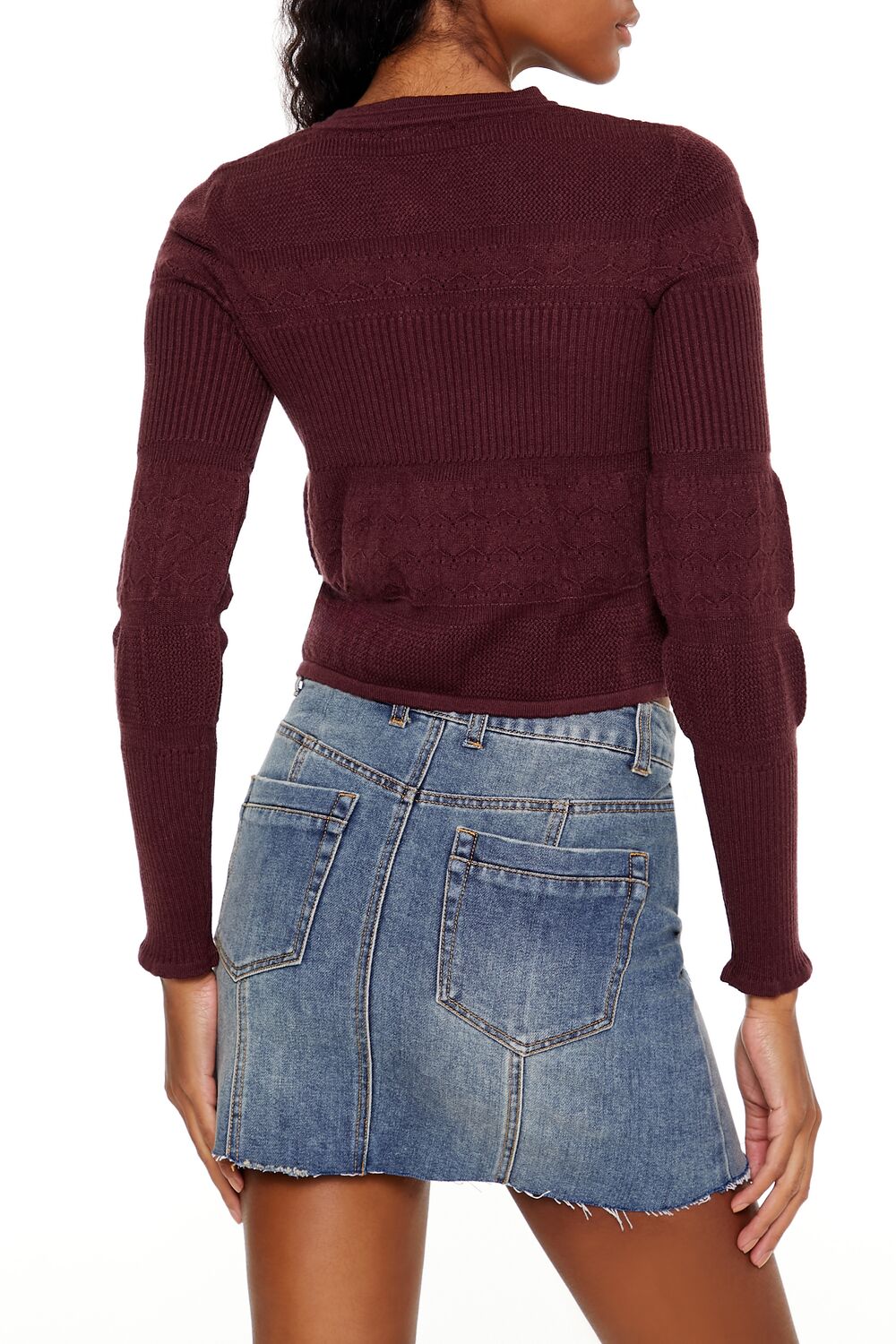 Mixed Knit Cardigan Sweater | Forever 21 Womens