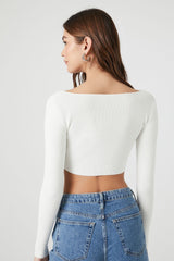 Sweater-Knit Cutout Crop Top | Forever 21 Womens