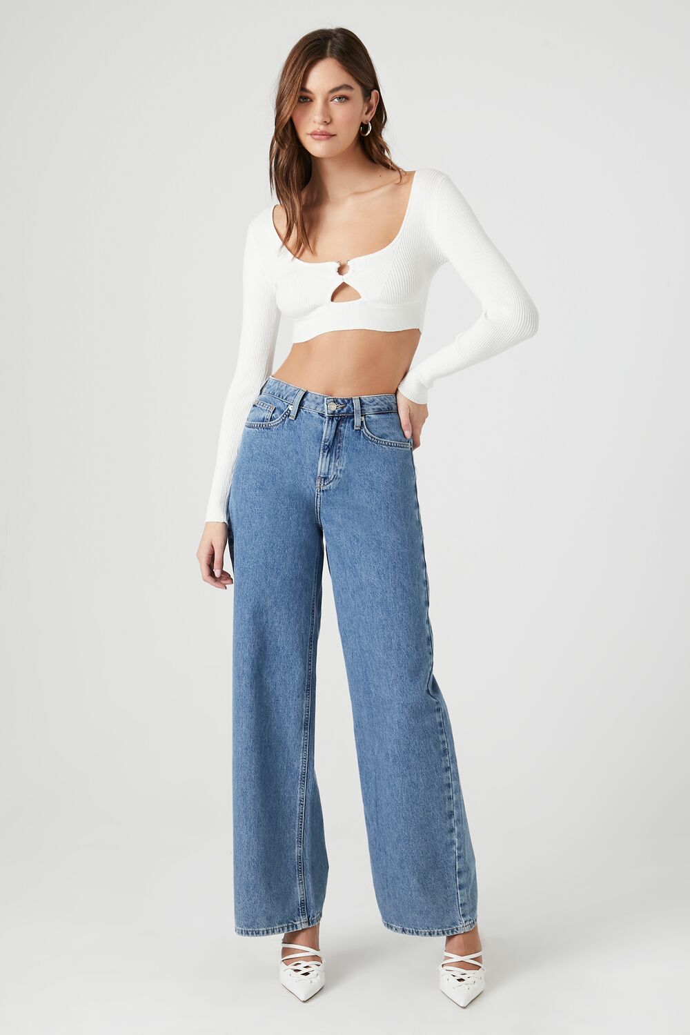 Sweater-Knit Cutout Crop Top | Forever 21 Womens
