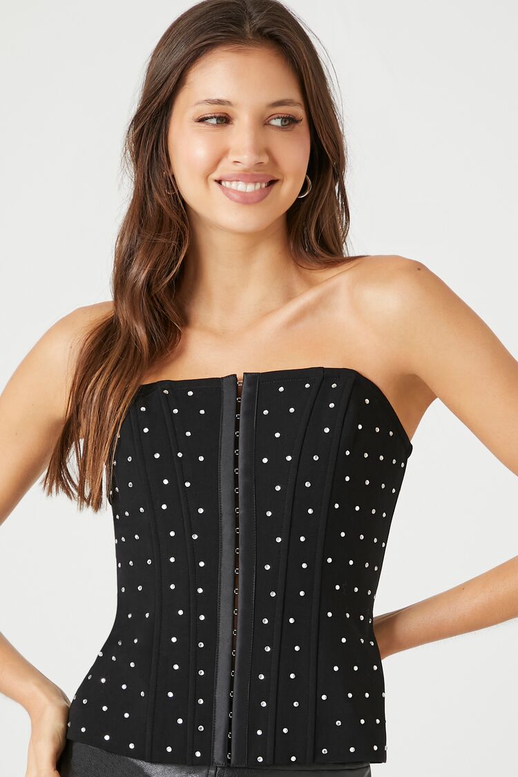 Rhinestone Corset Tube Top | Forever 21 Womens