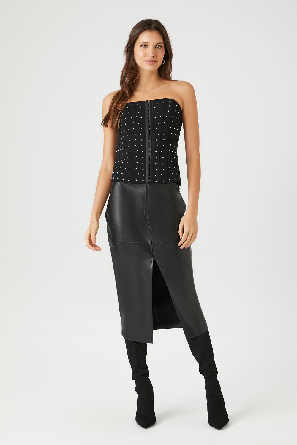 Rhinestone Corset Tube Top | Forever 21 Womens