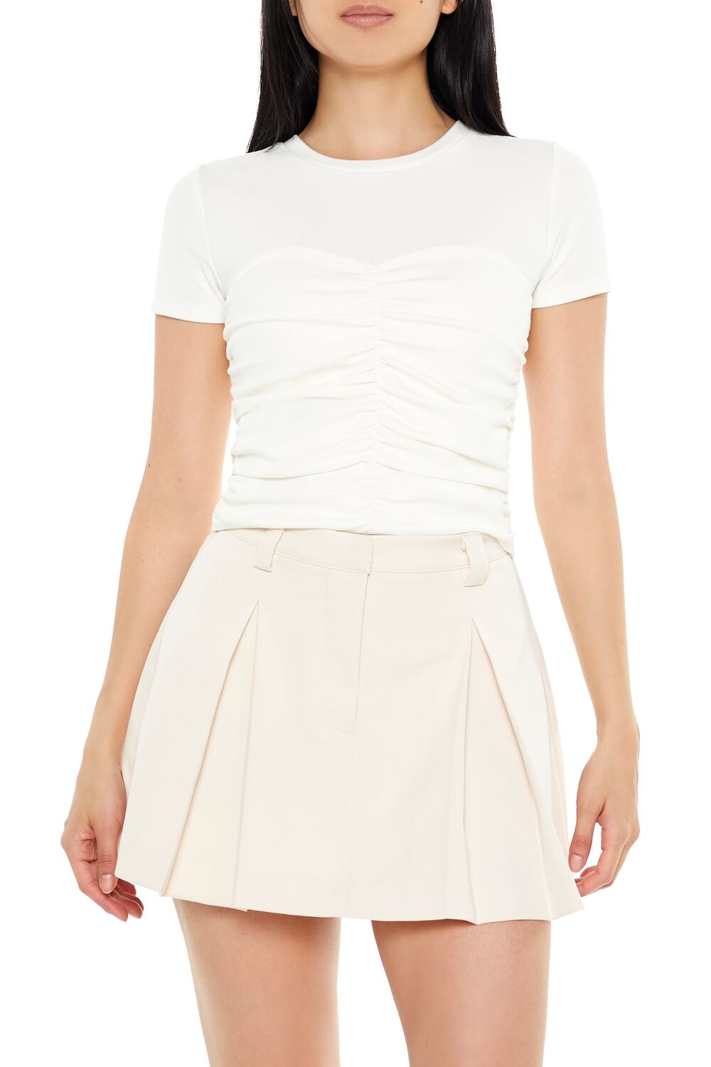 Ruched Crew Tee | Forever 21 Womens