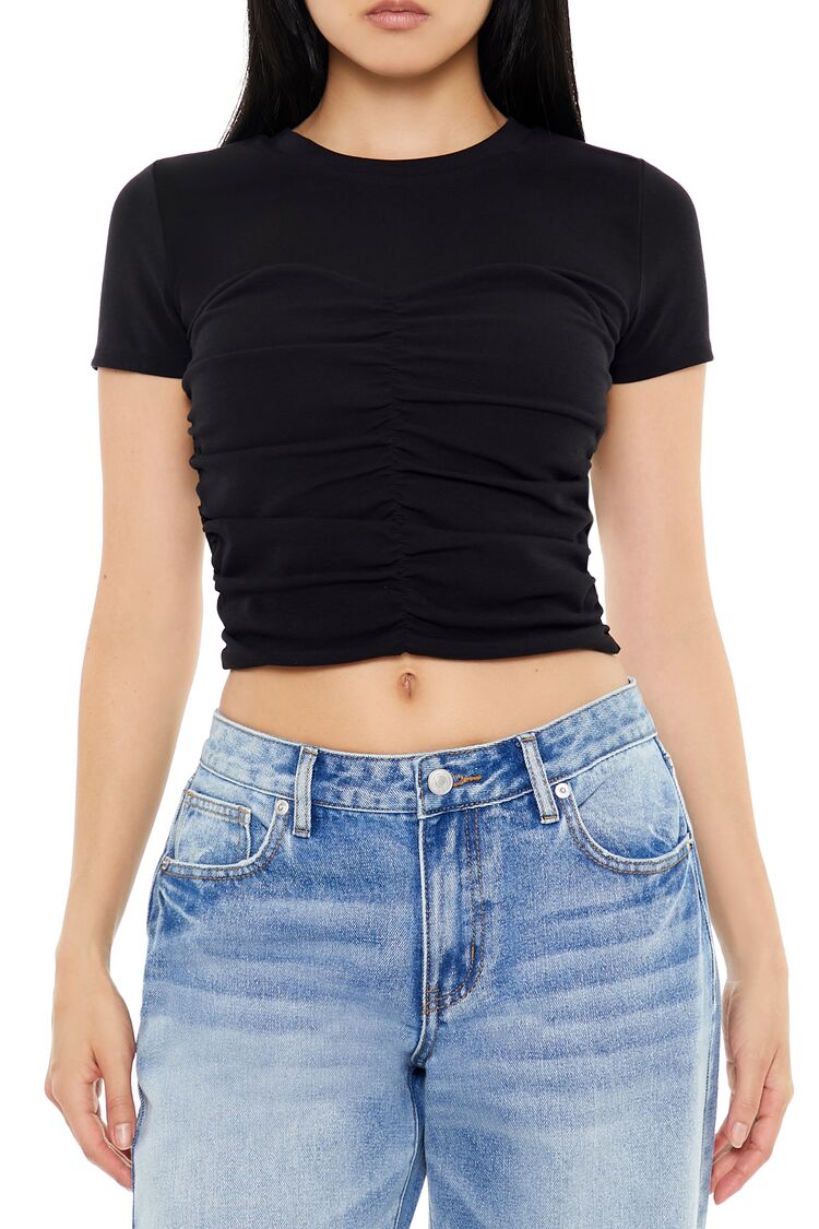 Ruched Crew Tee | Forever 21 Womens