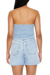 Cropped Chambray Tube Top | Forever 21 Womens