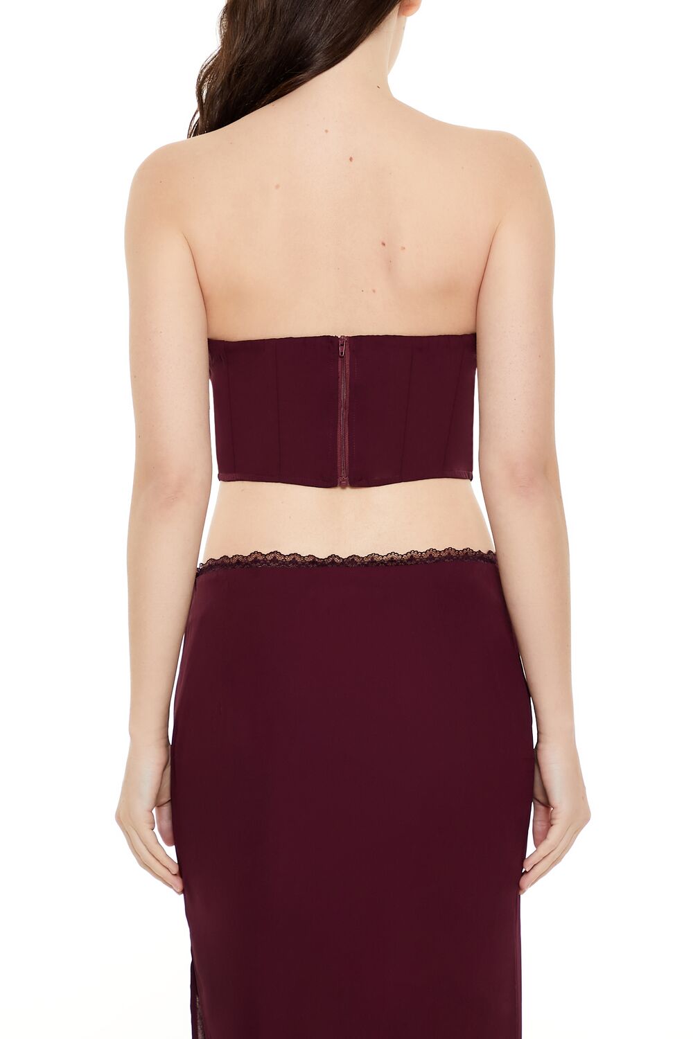 Lace-Trim Bustier Tube Crop Top | Forever 21 Womens