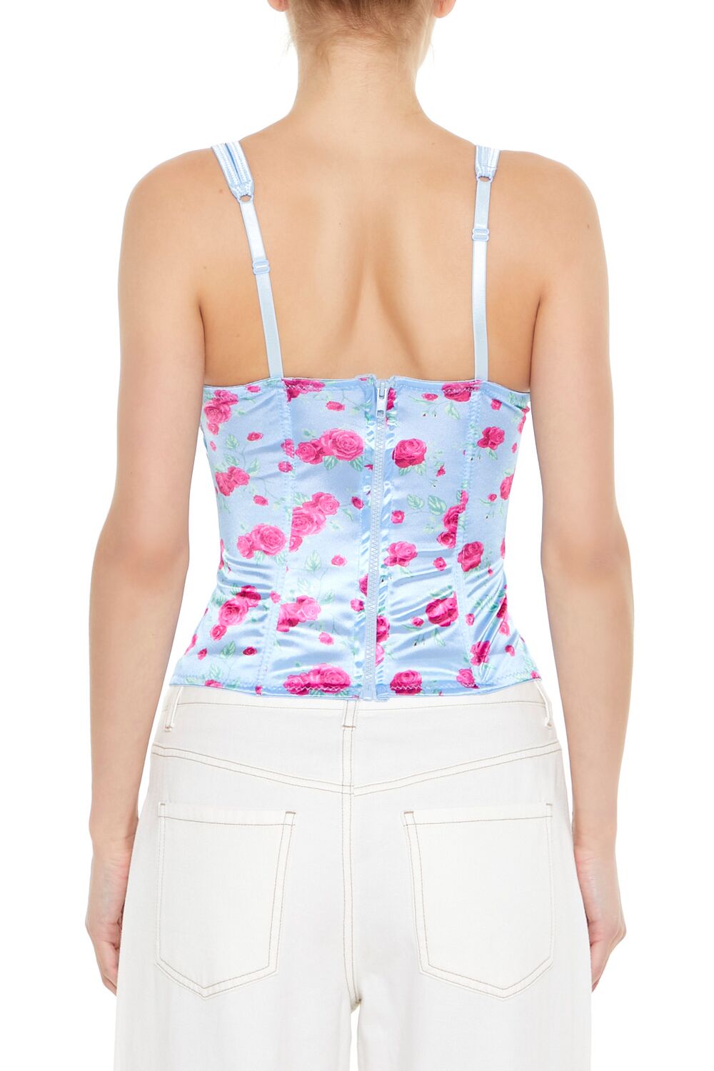 Rose Print Bustier Tank Top | Forever 21 Womens