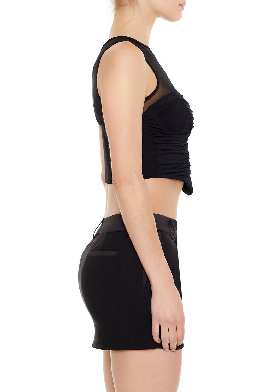 Ruched V-Hem Crop Top | Forever 21 Womens