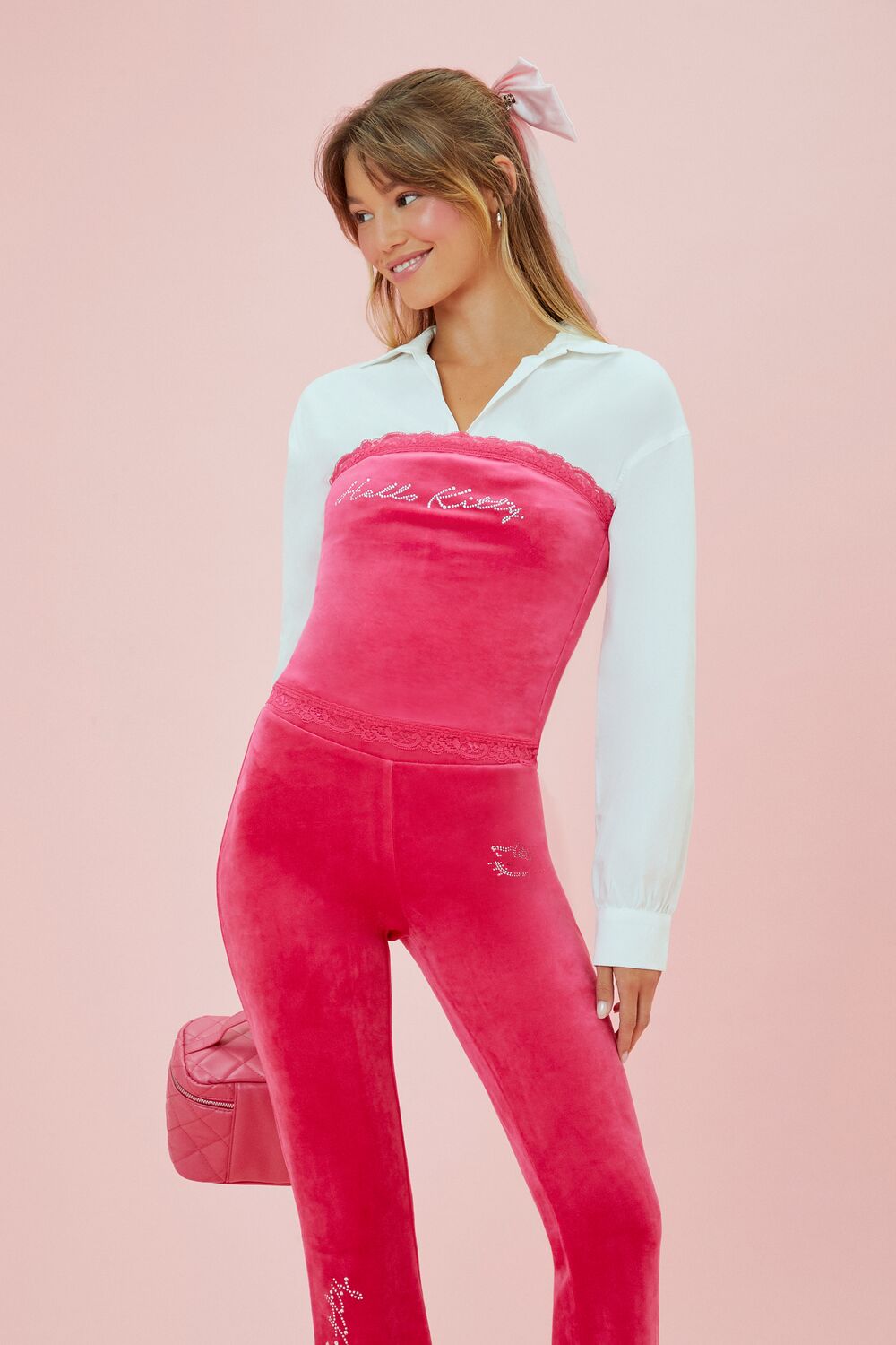 Hello Kitty Velour Tube Top | Forever 21 Womens