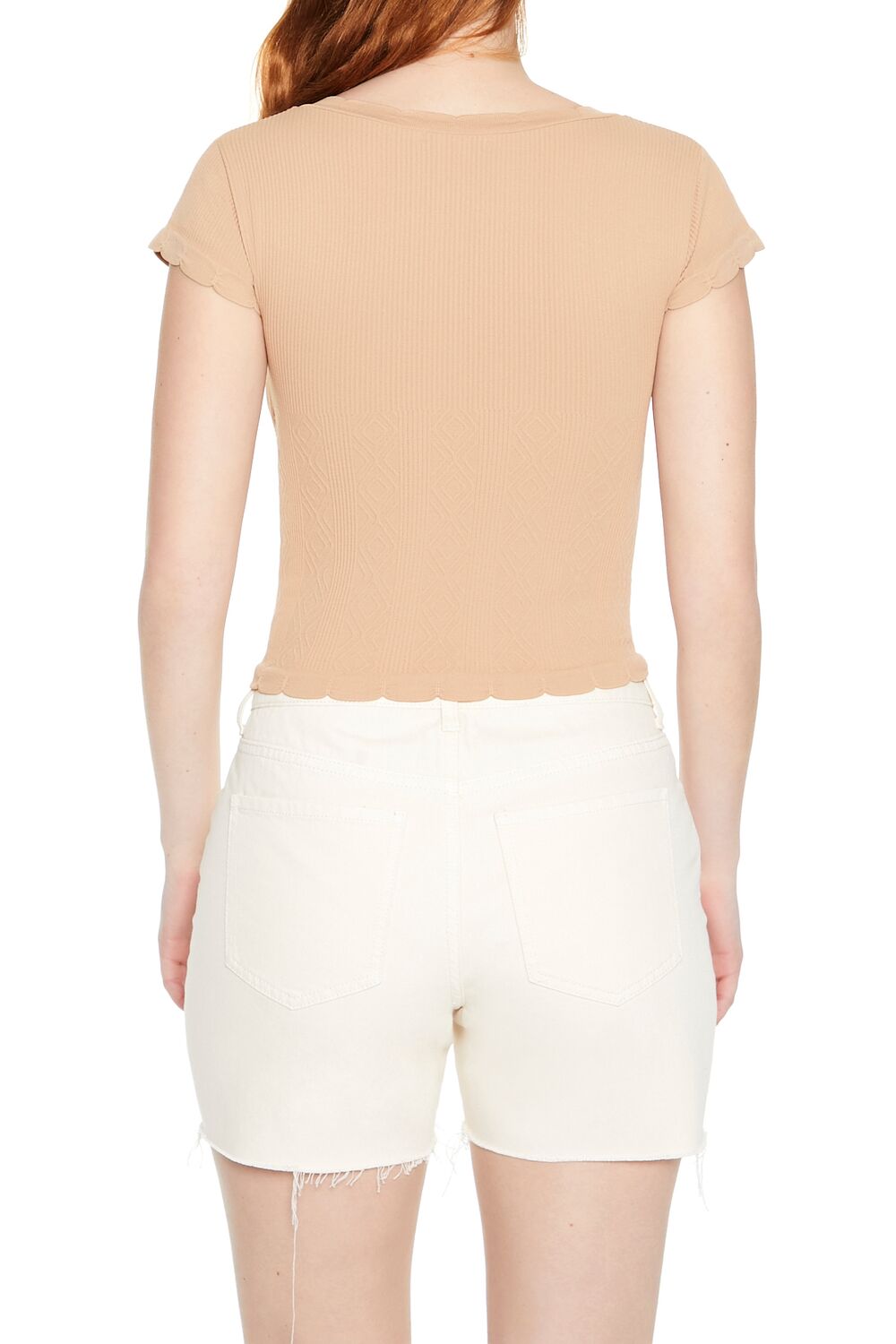 Seamless Ribbon-Trim Cropped Tee | Forever 21 Womens