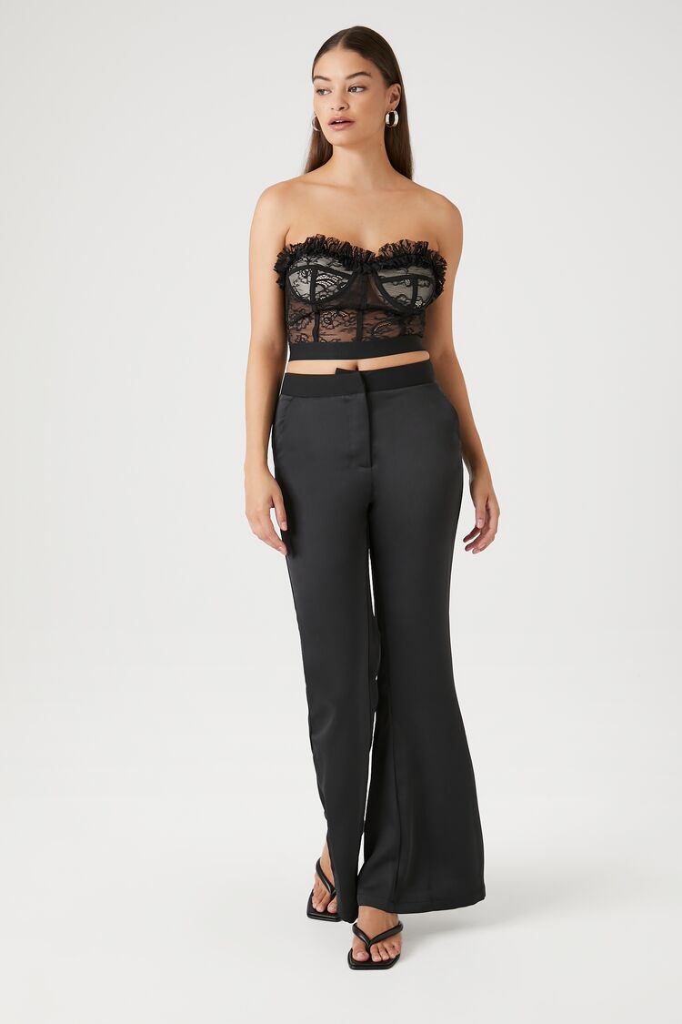 Lace Ruffle-Trim Bustier | Forever 21 Womens