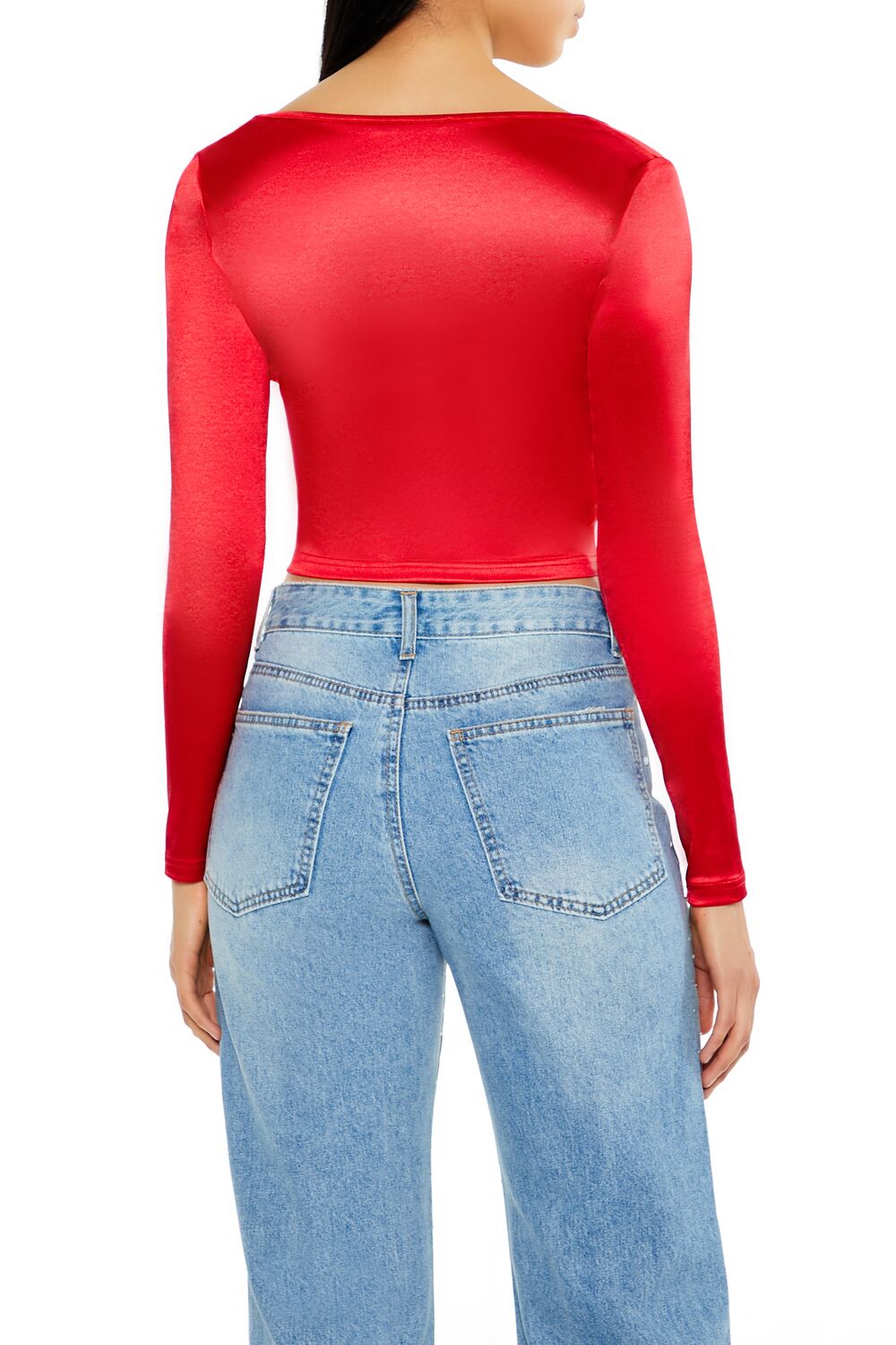 Satin Square-Cut Crop Top | Forever 21 Womens