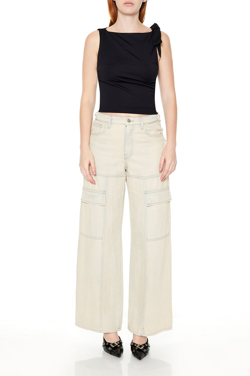 Sleeveless Tie-Strap Crop Top | Forever 21 Womens