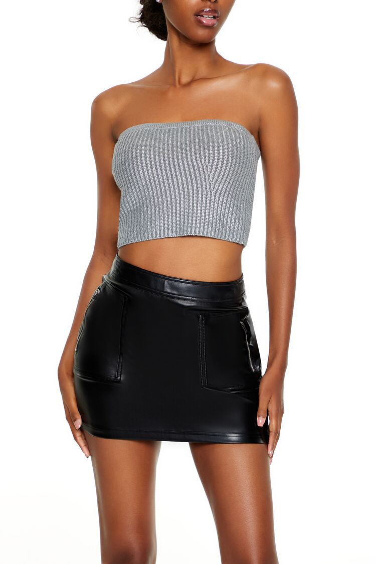 Metallic Sweater-Knit Tube Top | Forever 21 Womens