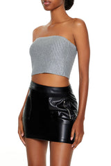 Metallic Sweater-Knit Tube Top | Forever 21 Womens
