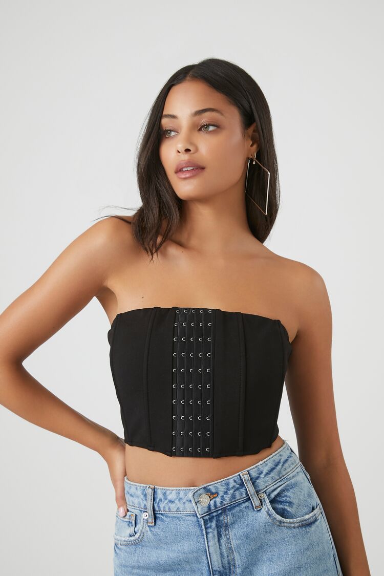 Hook-and-Eye Cropped Tube Top | Forever 21 Womens