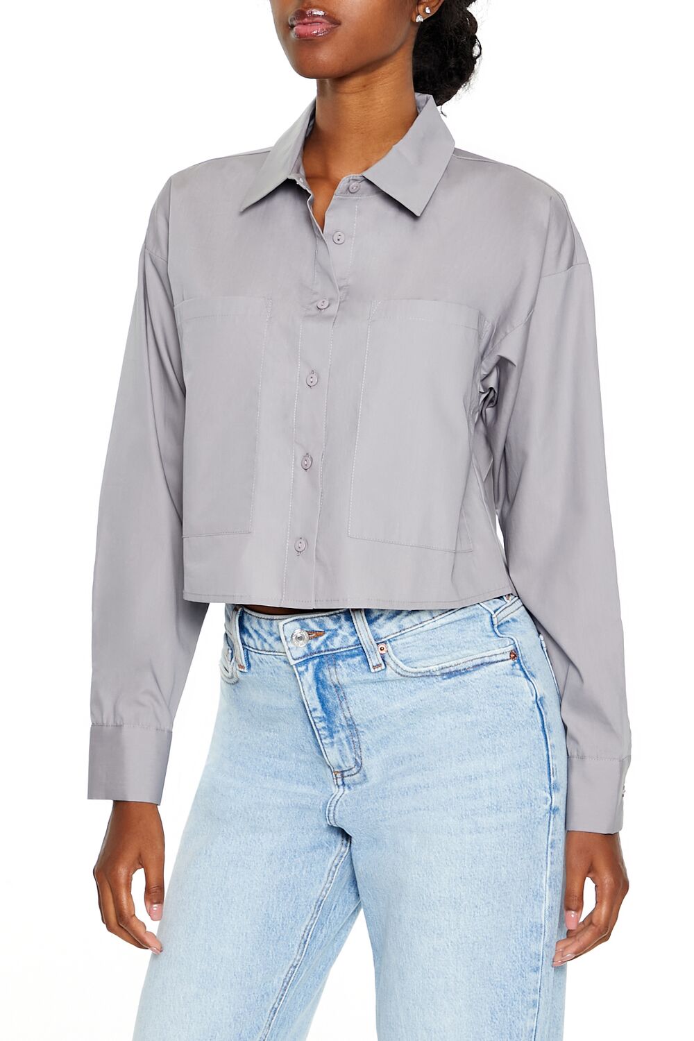 Cotton Long-Sleeve Shirt | Forever 21 Womens