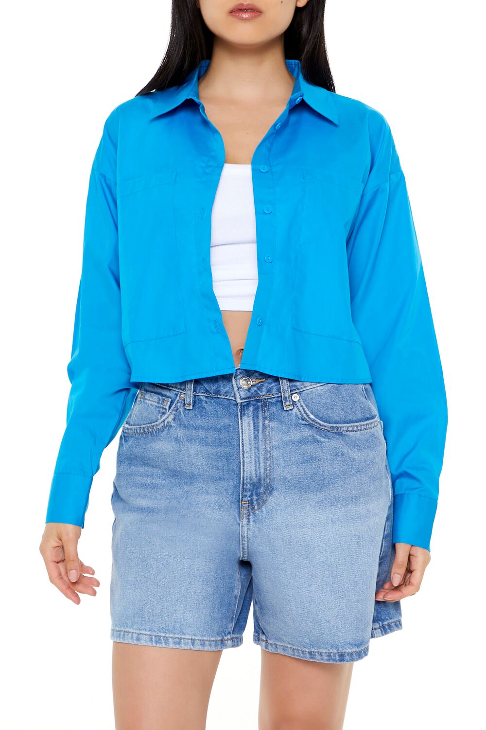Cotton Long-Sleeve Shirt | Forever 21 Womens