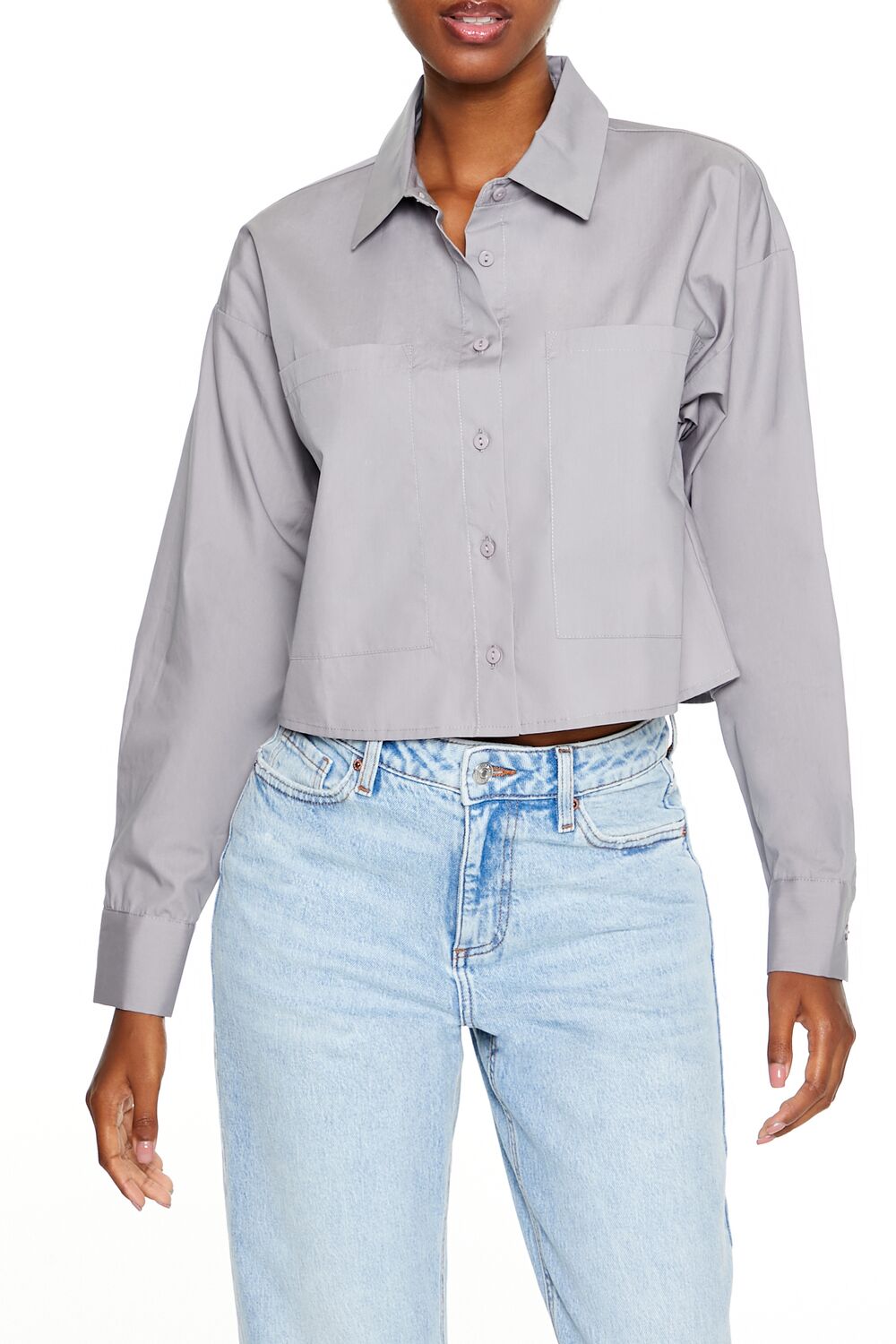 Cotton Long-Sleeve Shirt | Forever 21 Womens