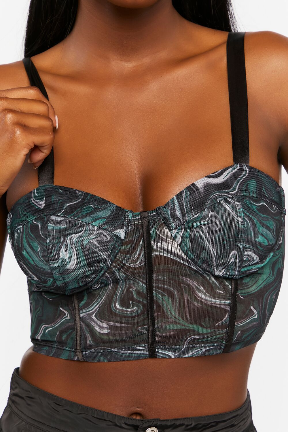 Marble Bustier Crop Top | Forever 21 Womens