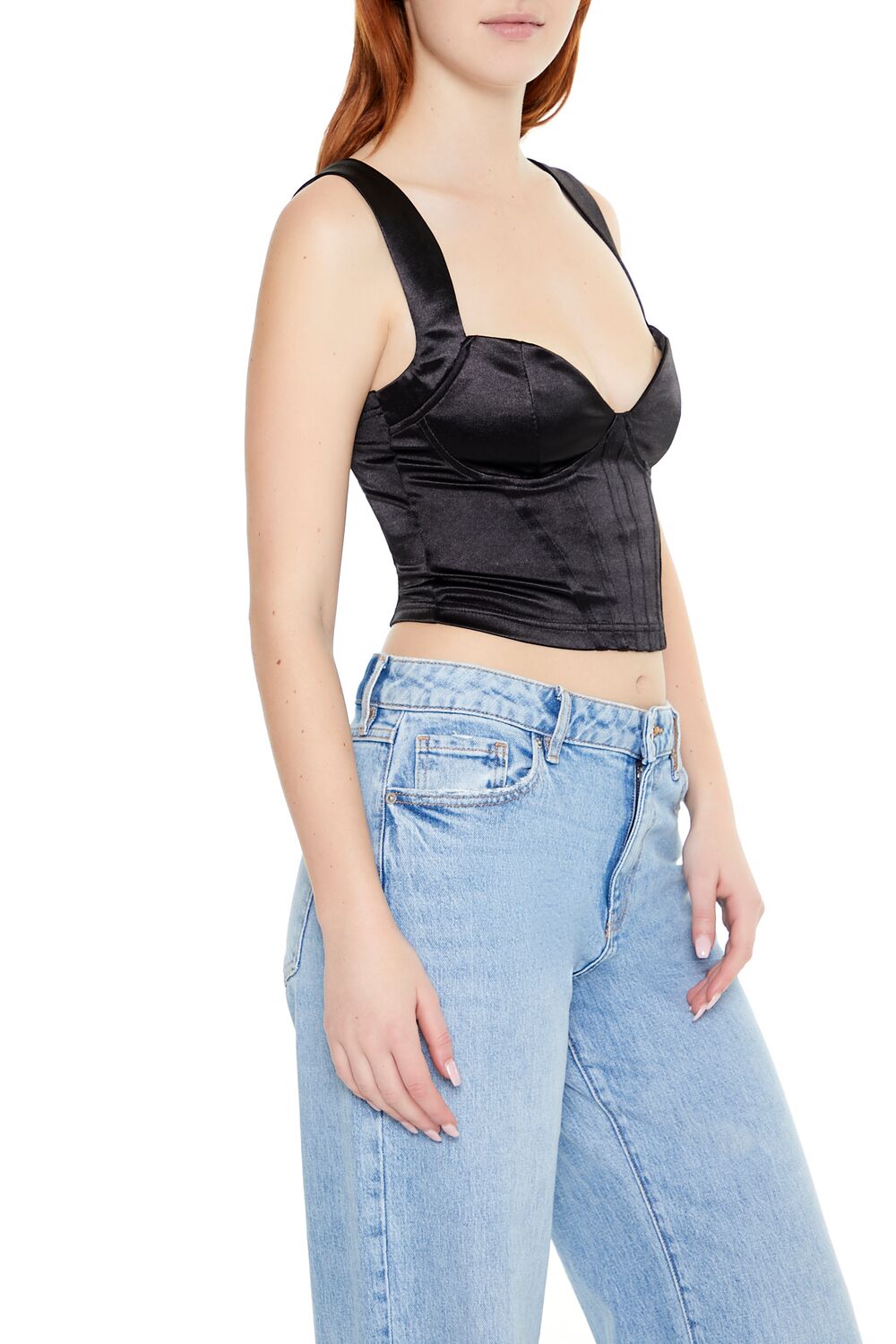 Metallic Sweetheart Crop Top | Forever 21 Womens