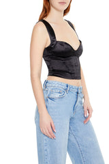 Metallic Sweetheart Crop Top | Forever 21 Womens