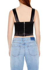Metallic Sweetheart Crop Top | Forever 21 Womens