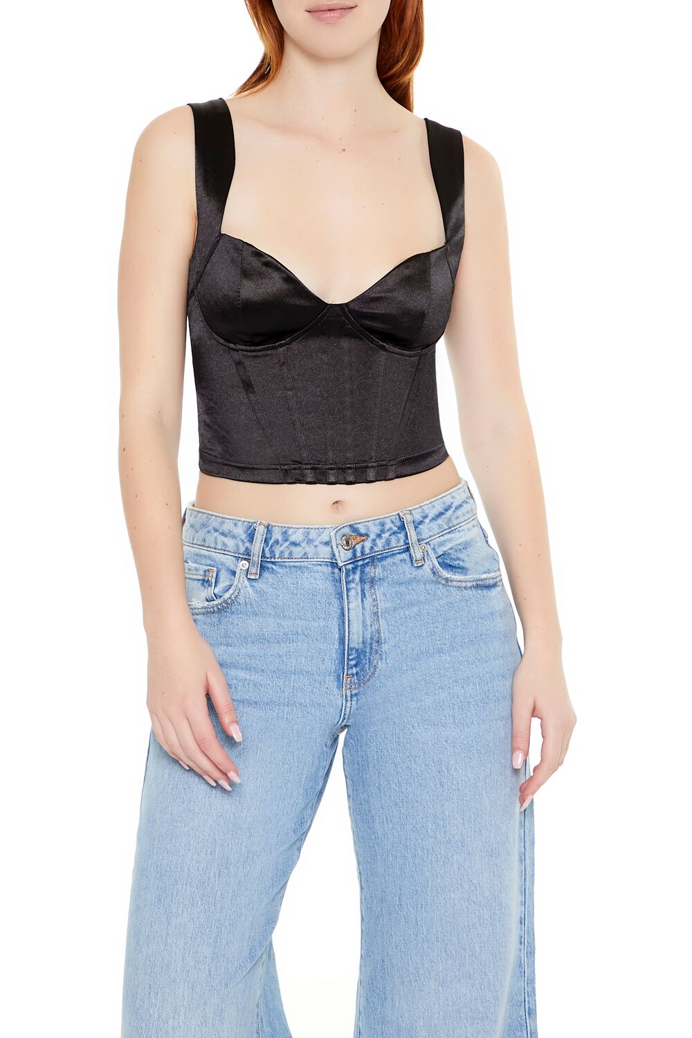 Metallic Sweetheart Crop Top | Forever 21 Womens