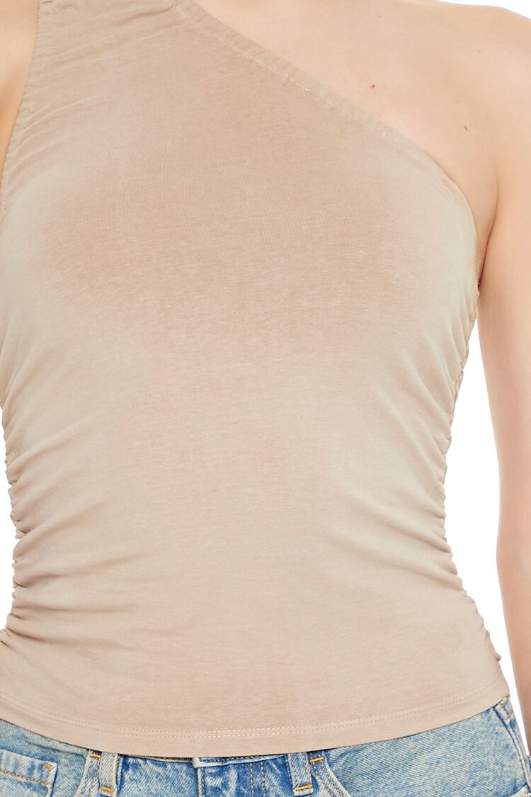 Ruched One-Shoulder Tank Top | Forever 21 Womens