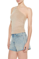 Ruched One-Shoulder Tank Top | Forever 21 Womens