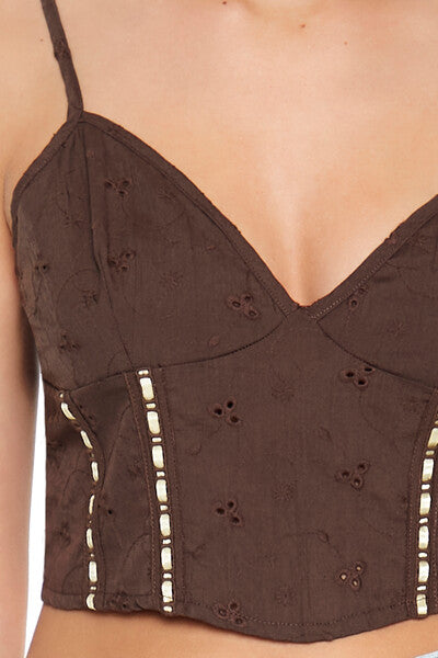Eyelet Cropped Cami | Forever 21 Womens