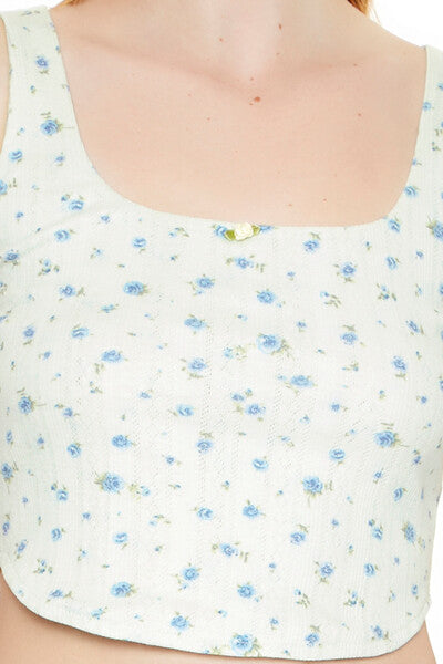 Cropped Floral Print Tank Top | Forever 21 Womens