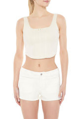 Rosette Pointelle Knit Crop Top | Forever 21 Womens