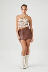 Mesh Floral Print Cropped Cami | Forever 21 Womens