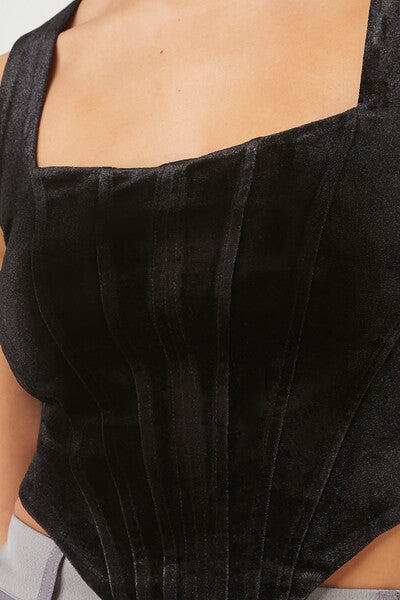 Velvet Bustier Cropped Tank Top | Forever 21 Womens