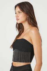 Rhinestone Fringe Tube Top | Forever 21 Womens
