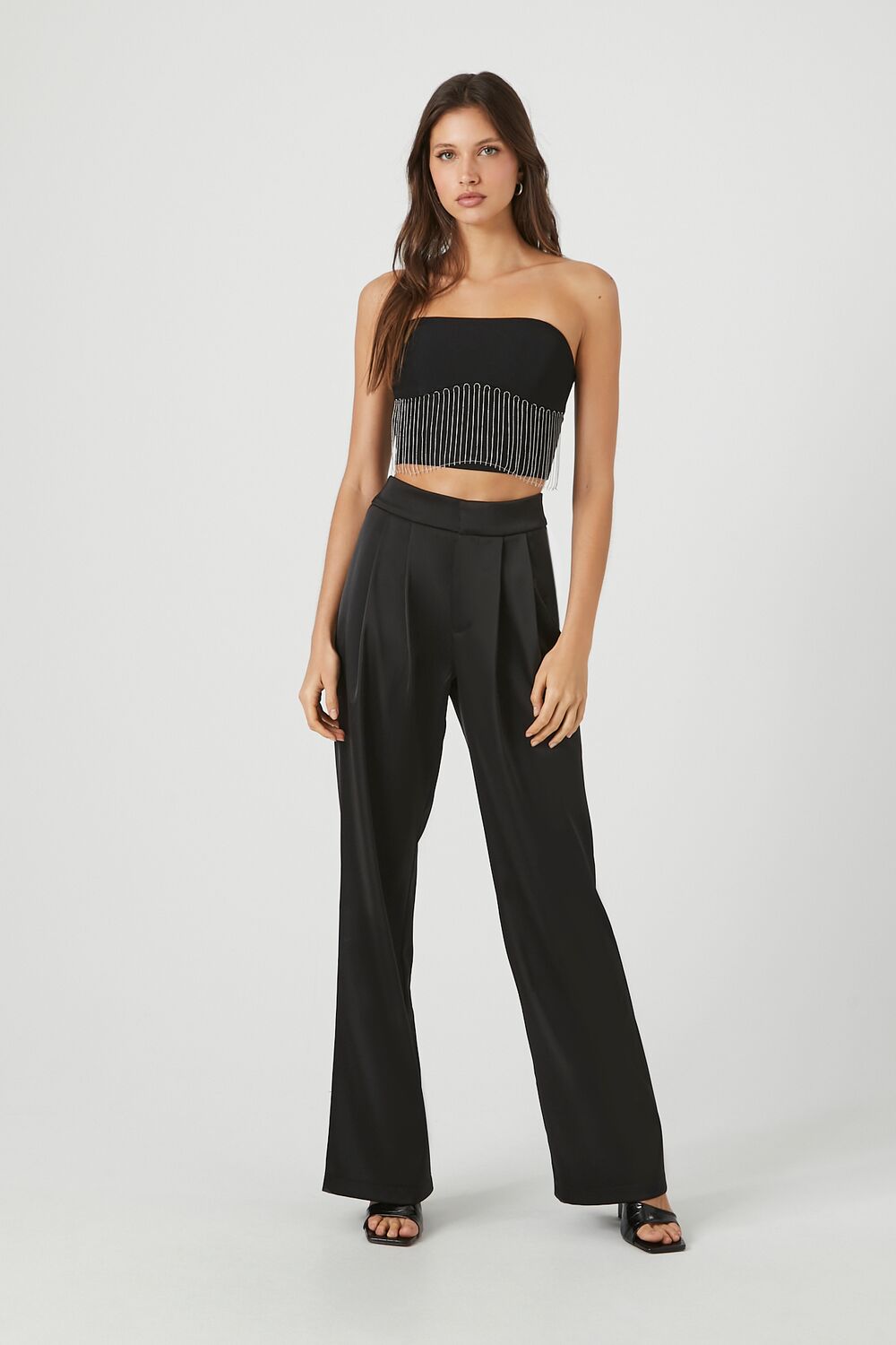 Rhinestone Fringe Tube Top | Forever 21 Womens